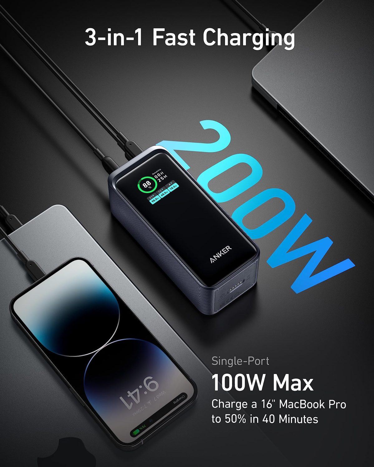 ANKER Prime Powerbank 20.000mAh (200W)
